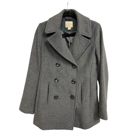 St. John's Bay Jackets & Blazers - St. John's Bay Women's Gray Pea Coat, Small